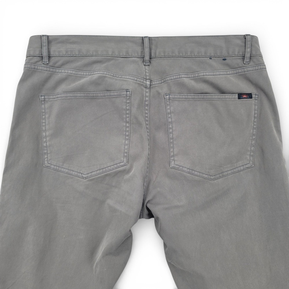 Faherty Mens 34 Gray Organic Cotton Stretch 5 Pocket Pants Coastal Casual - Picture 4 of 6